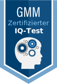 Abzeichen des zertifizierten GMM Online-IQ-Tests